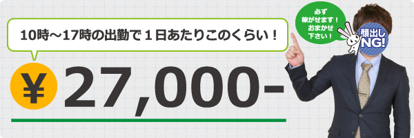 あきなさんの1日あたりのお給料例※出勤時間はあくまで参考です。