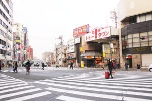 十三駅西口-交差点