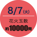 8/7（火）花火玉数／約10000発