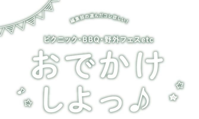 ピクニック・BBQ・野外フェスetcおでかけしよっ♪