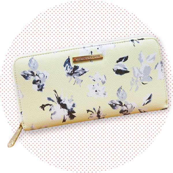MERCURYDUO 花柄ラウンド長財布