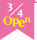 3/4 Open