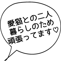 愛猫との二人暮らしのため頑張ってます❤︎